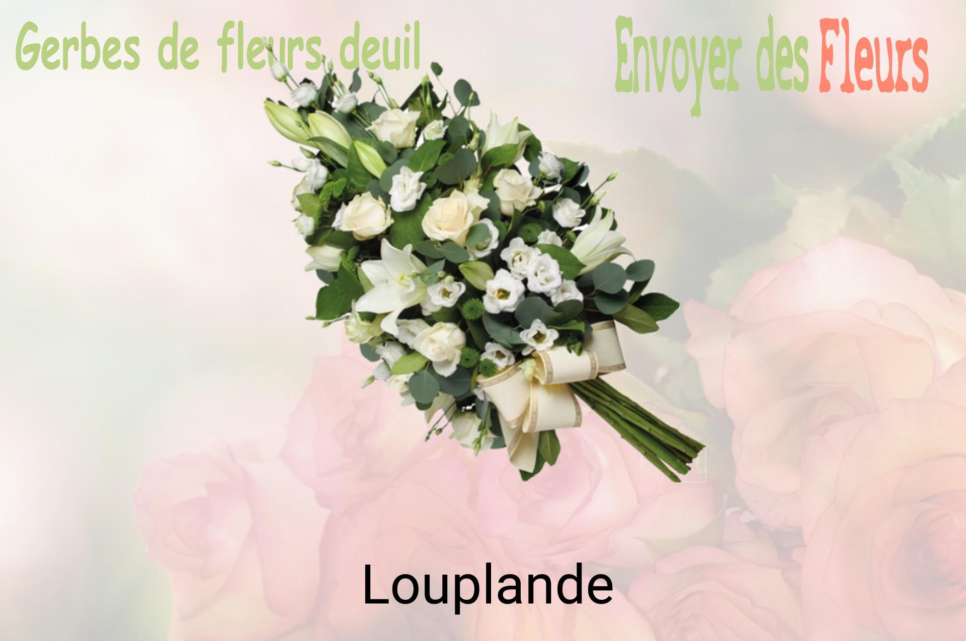 Gerbe de fleurs de deuil livrée à Louplande